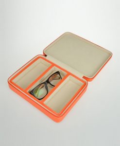 Leather Glasses Box-3GL-O-open | Zoser