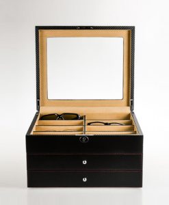 Leather Glasses Box-G013-KC-L-open1 | Zoser