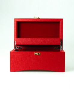 Leather Jewelry Box-PG205RR-open1 | Zoser