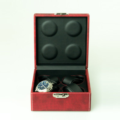 Leather Watch Box-4W-MRB-Zoser