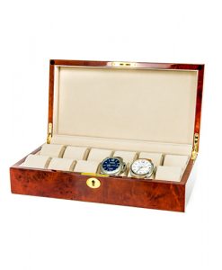 Wooden Watch Box-803-12DBC-open2 | Zoser
